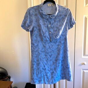 Gap light blue floral babydoll dress